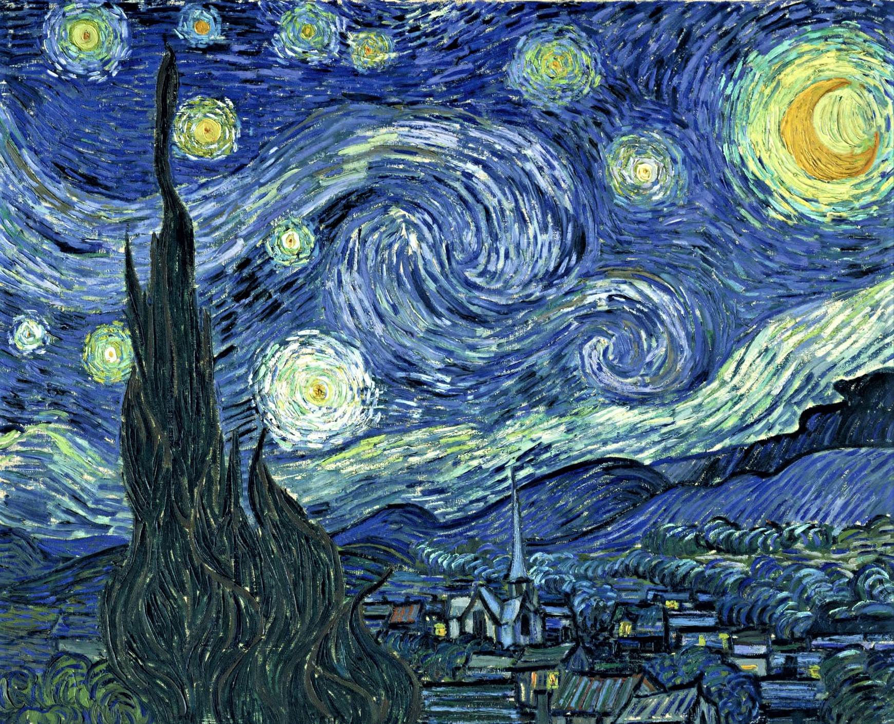 painting of van Gogh's Starry Night