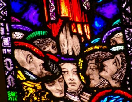 Harry Clarke stained glass window of the Ascension