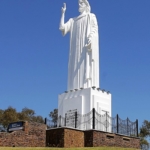 white statue of Christ blessing in Argentina