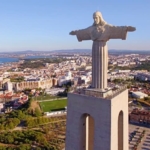 monumental statue of Christ in Lisbon Portugal