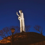 monumental statue of Christ in Otero Spain