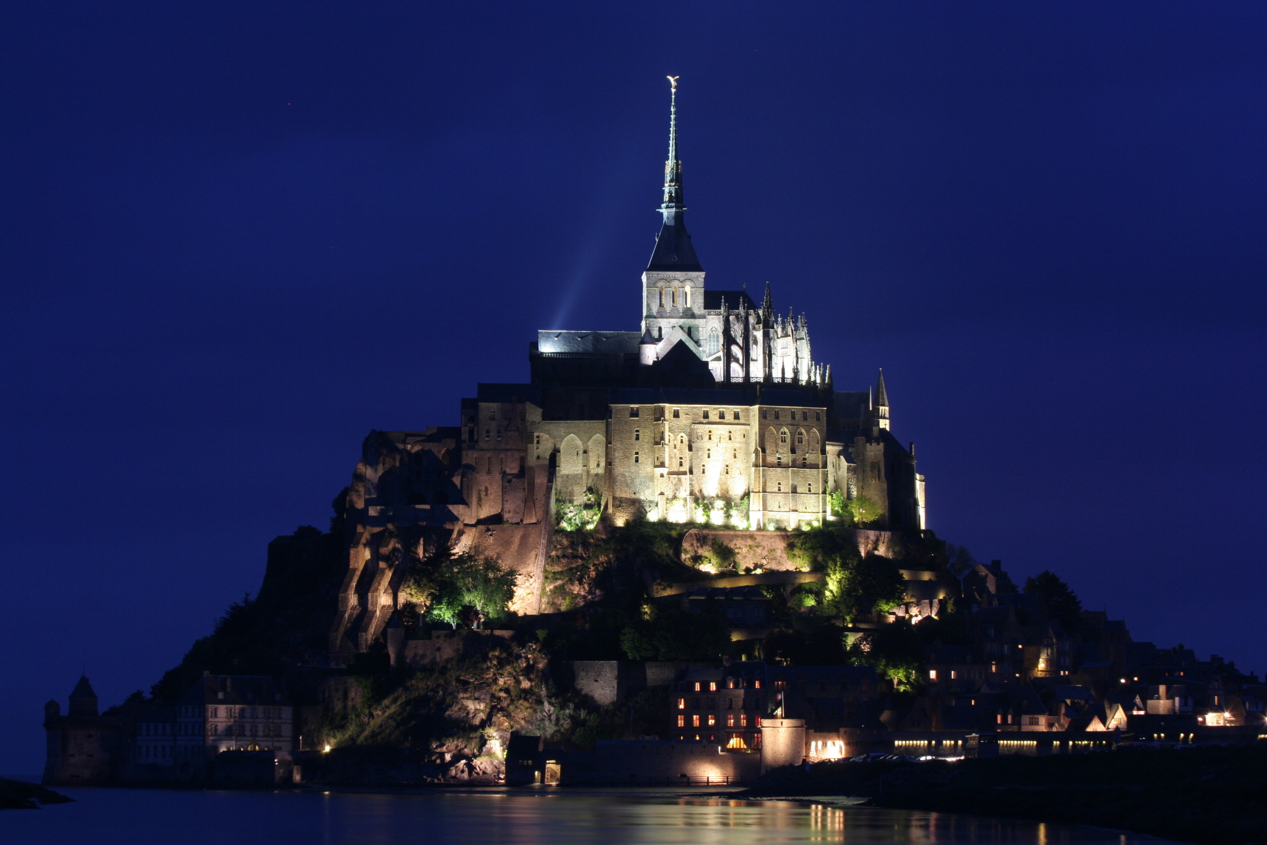 Mont Saint-Michel at night