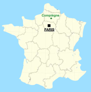 Map of Compienge, France