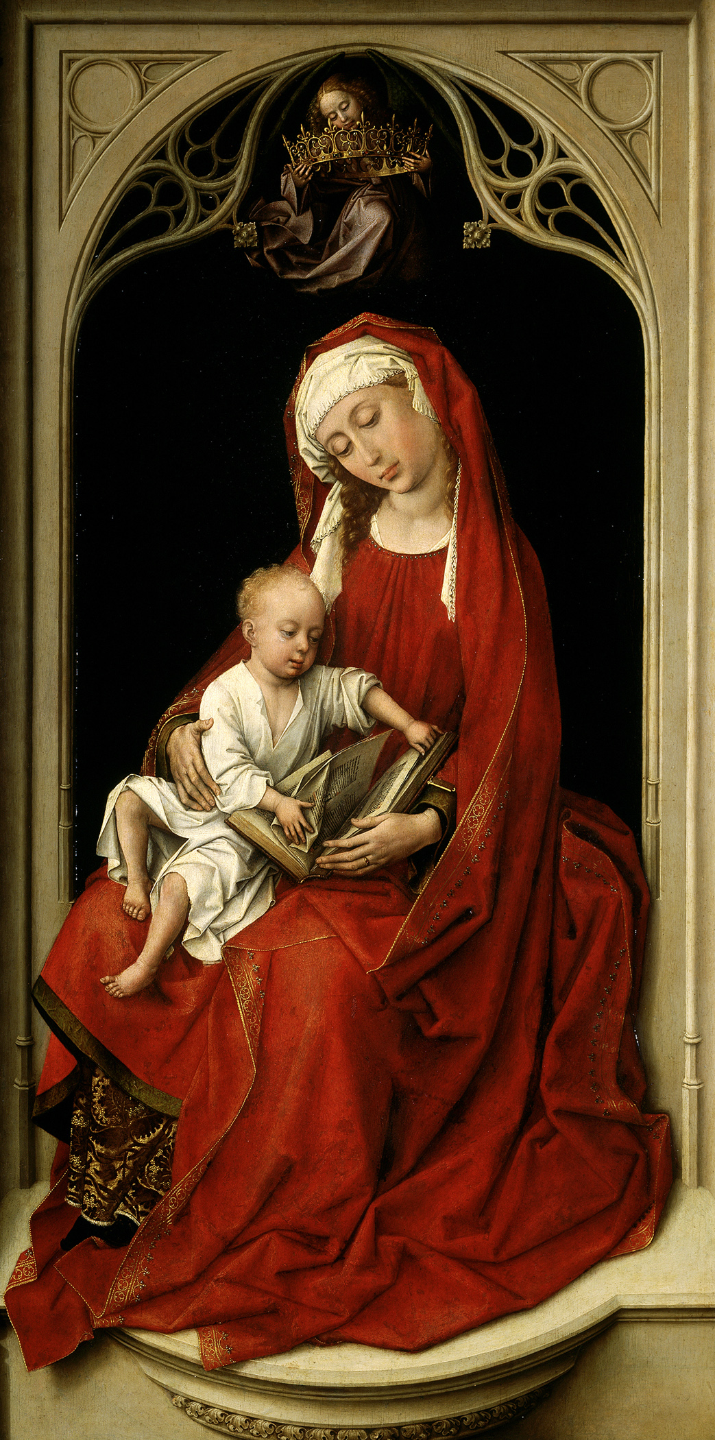 Madonna and Child_Red and Gold garments under arch