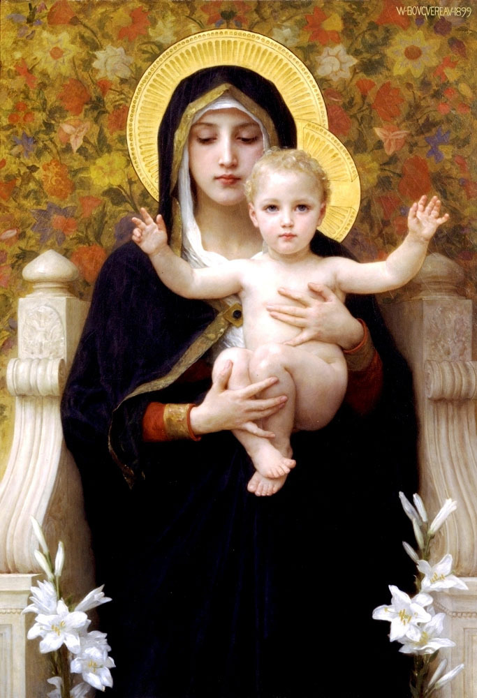 Madonna and Child_Bouguereau_Christ with hands extended