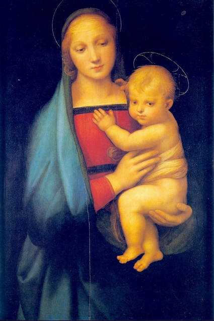 Madonna and Child_Raphael with haloes