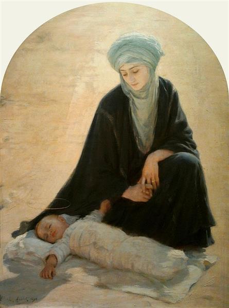 Madonna and Child_Arabic with child sleeping