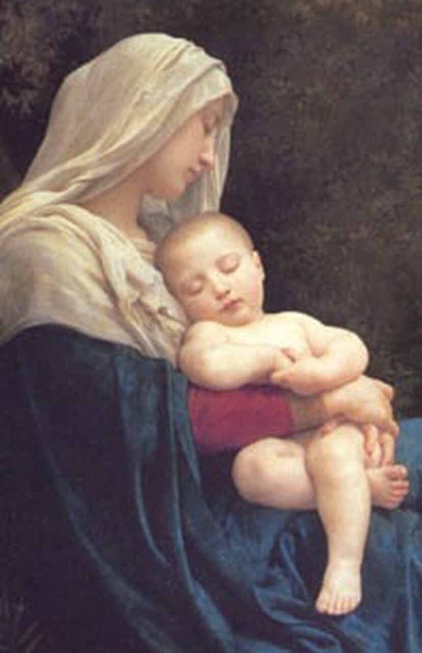 Madonna and Child_baby sleeping in mother's arms