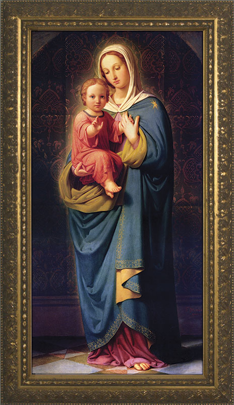 Madonna and Child_standing with Christ blessing
