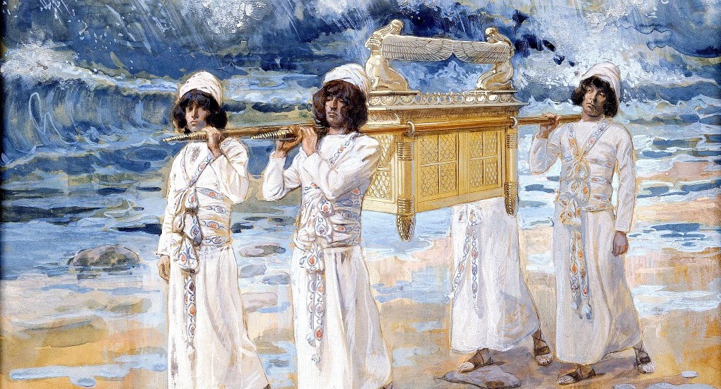 Priests carrying the Ark of the Covenant