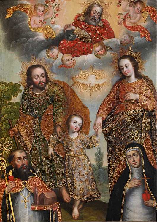 Holy Family as depicted by the Cusco School, ca. 1725