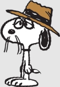 Snoopy's older brother Spike with the droopy mustache