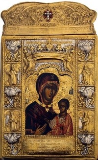 Ancient icon of the Virgin Mary painted by St. Luke