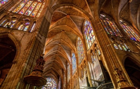 gothic cathedral inside view